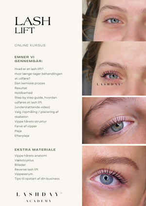 Brow lamination og Lash lift online kursus