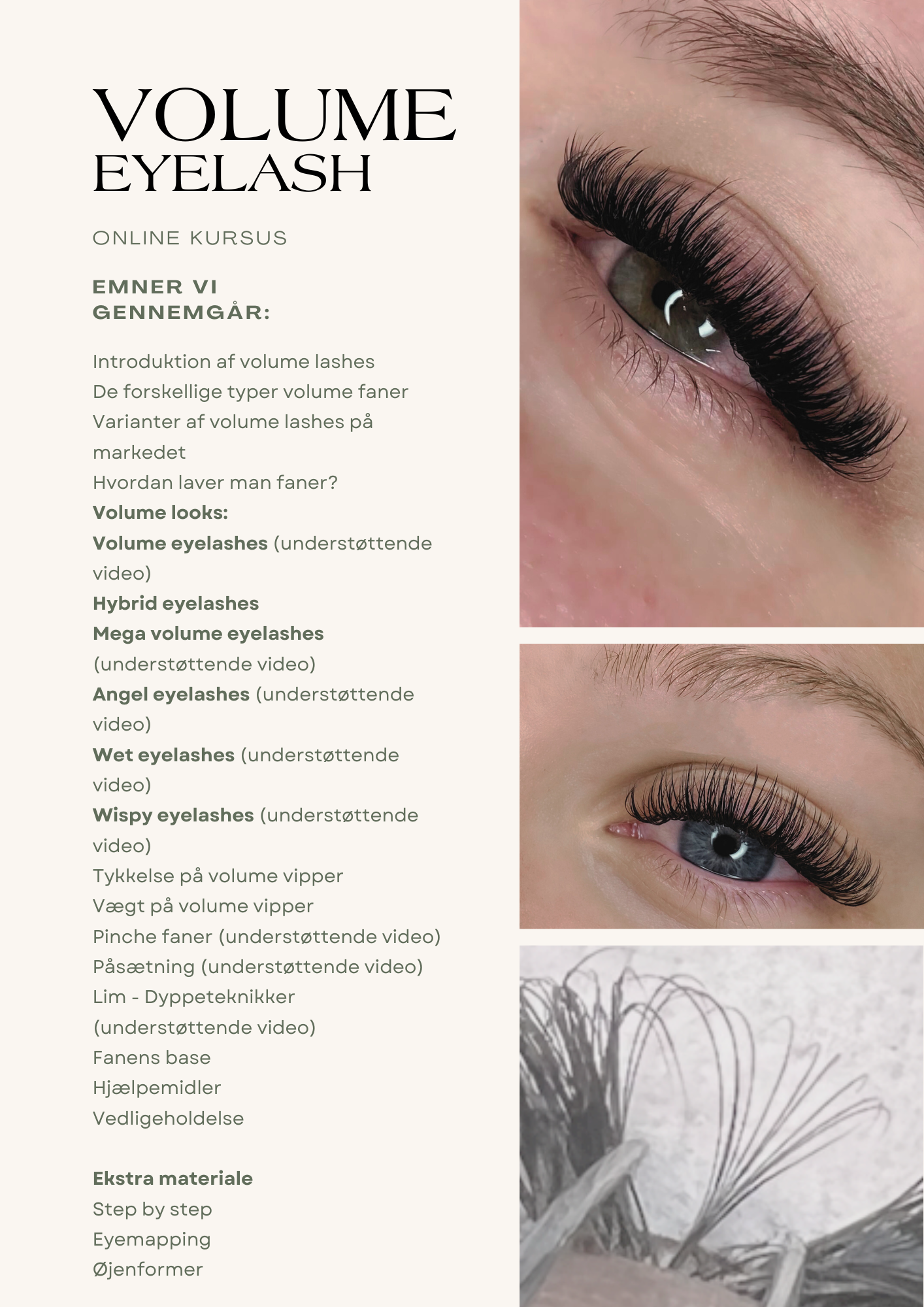 Volume eyelash online kursus