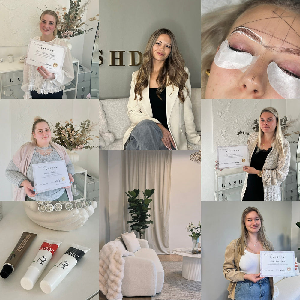 Brow lamination og lash lift fysisk kursus hos Lash Day.