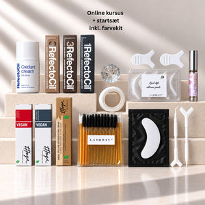 Startkit til brow lamination og lash lift online kursus inkl. farvekit