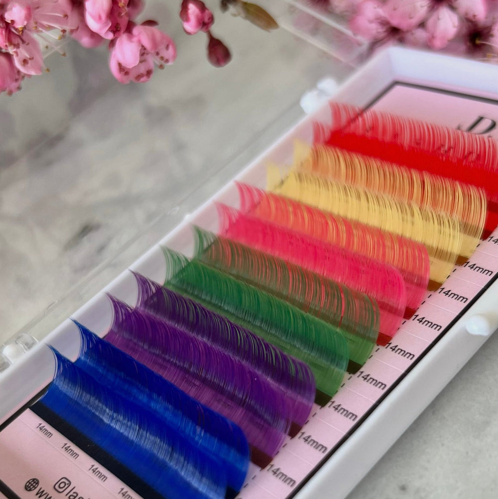 Farvede lashes til eyelash extensions