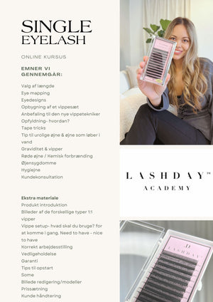 Online vippekursus i single eyelash extensions.