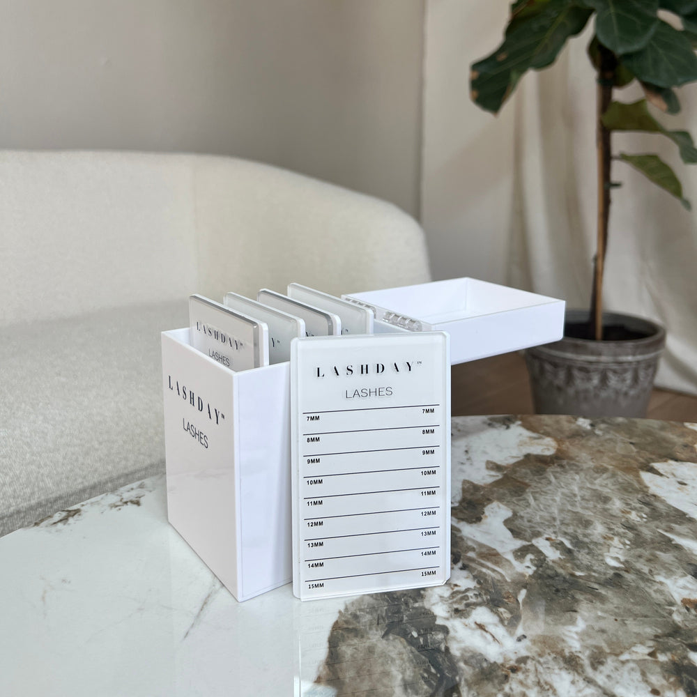 Vippeboks til organisering af eyelash extensions.