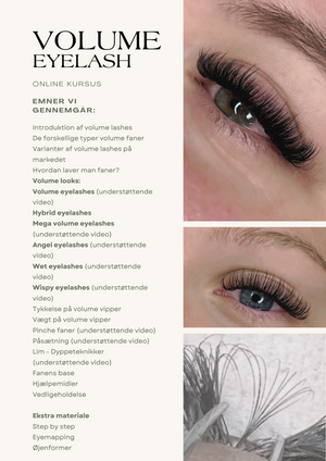 Online kursus i volume eyelash extensions.